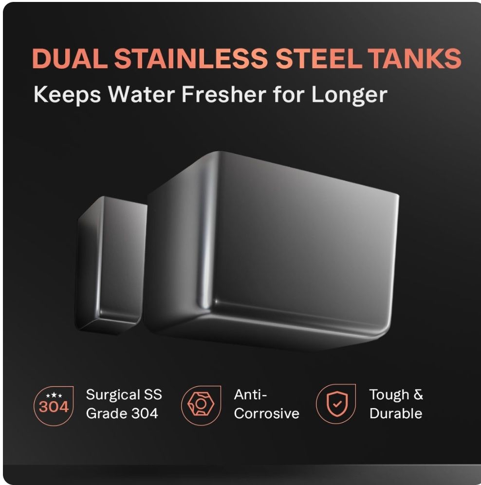 Aquaguard Aspire Blaze 2X RO+UV Stainless Steel Water Purifier | 2 Year Filter Life | With Mega Sediment Filter view 3