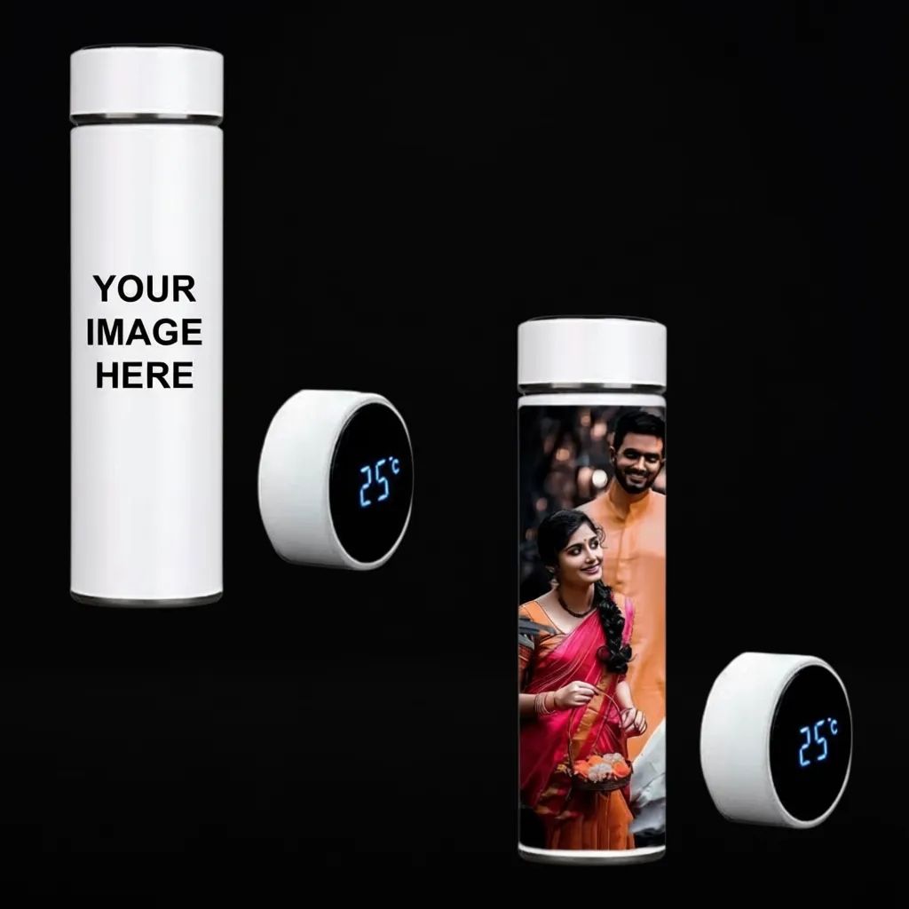 Personalized Temperature Display Bottle view 2