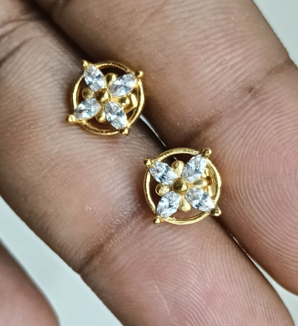 Floral Panchaloha Studs view 2