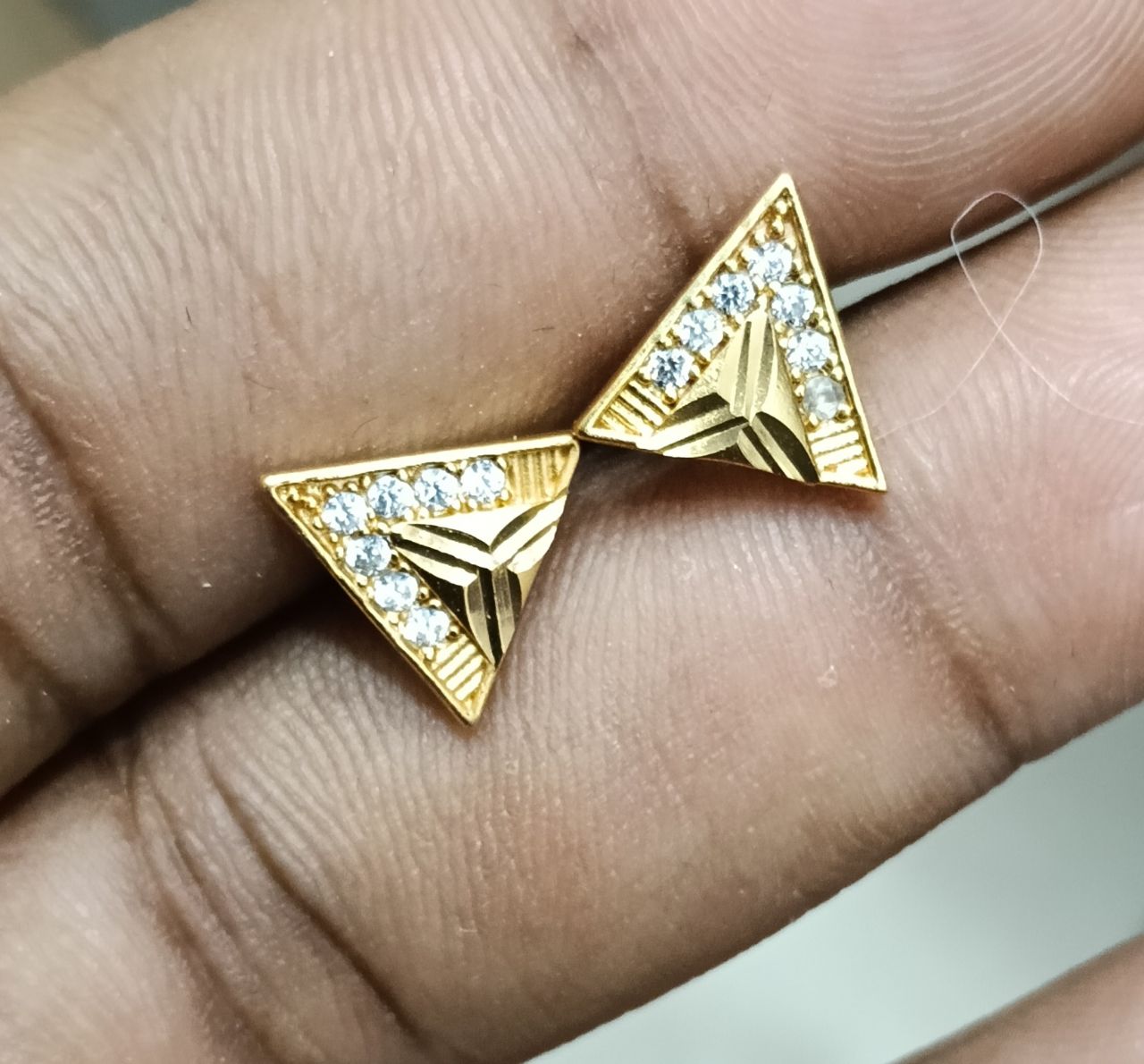 PurePanchaloha Triangle Studs view 2