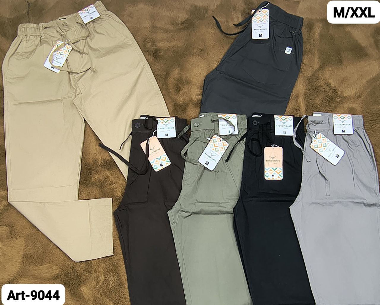 Paper Cotton Cross Zip Pkt Pant Style Regular Fit (9044)