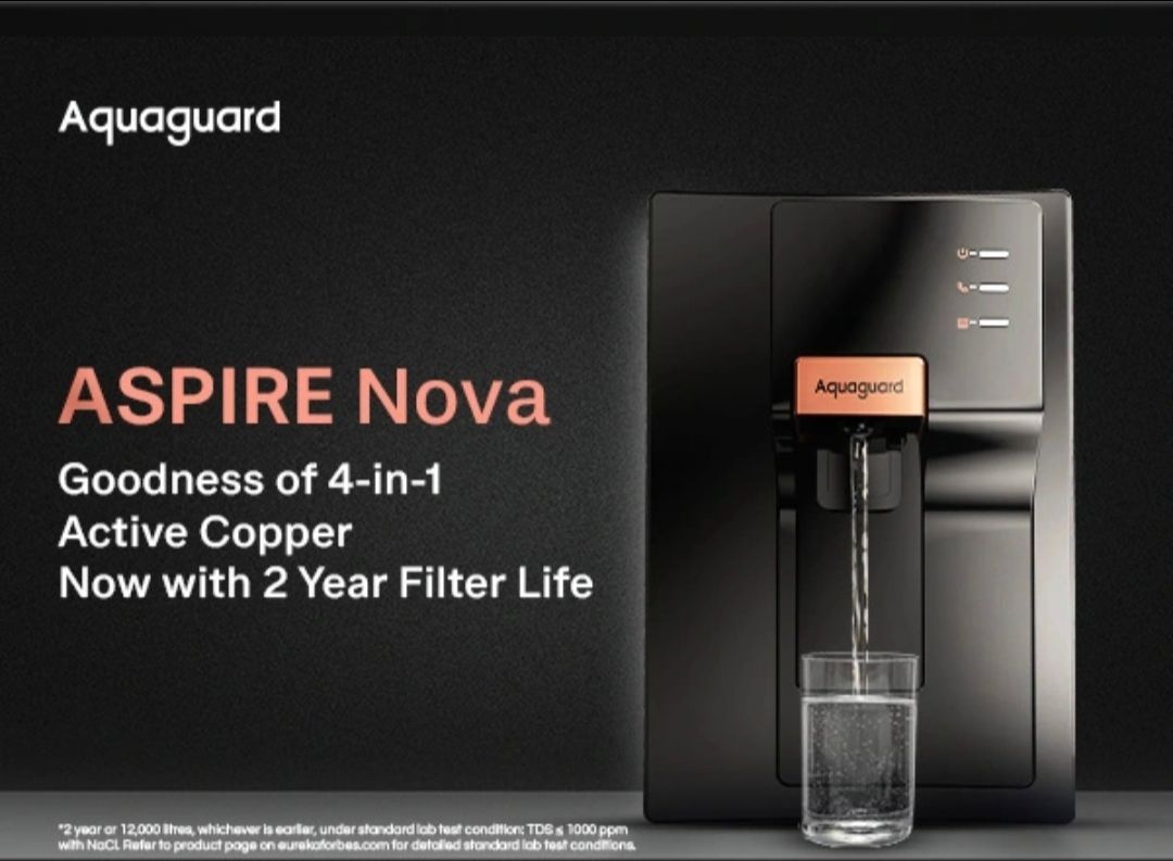 Aquaguard Aspire Nova 2X UV+UF Stainless Steel Water Purifier | 2 Year Filter Life | With Mega Sediment Filter view 9