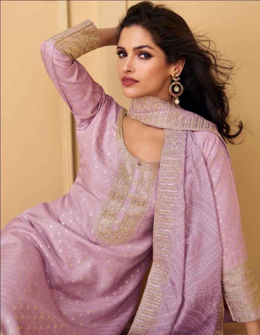 Designer Nutan Georgette Readymade Embroidered Suit - 5573 / HC001530 view 3