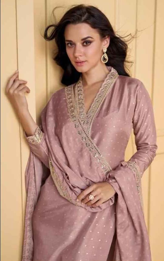 Designer Georgette Jacquard Readymade Suit - 5570 / HC001530 view 3