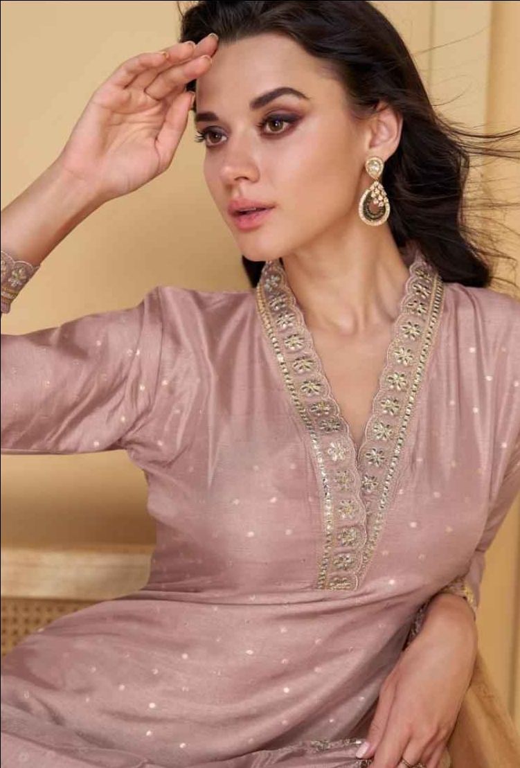 Designer Georgette Jacquard Readymade Suit - 5570 / HC001530 view 4