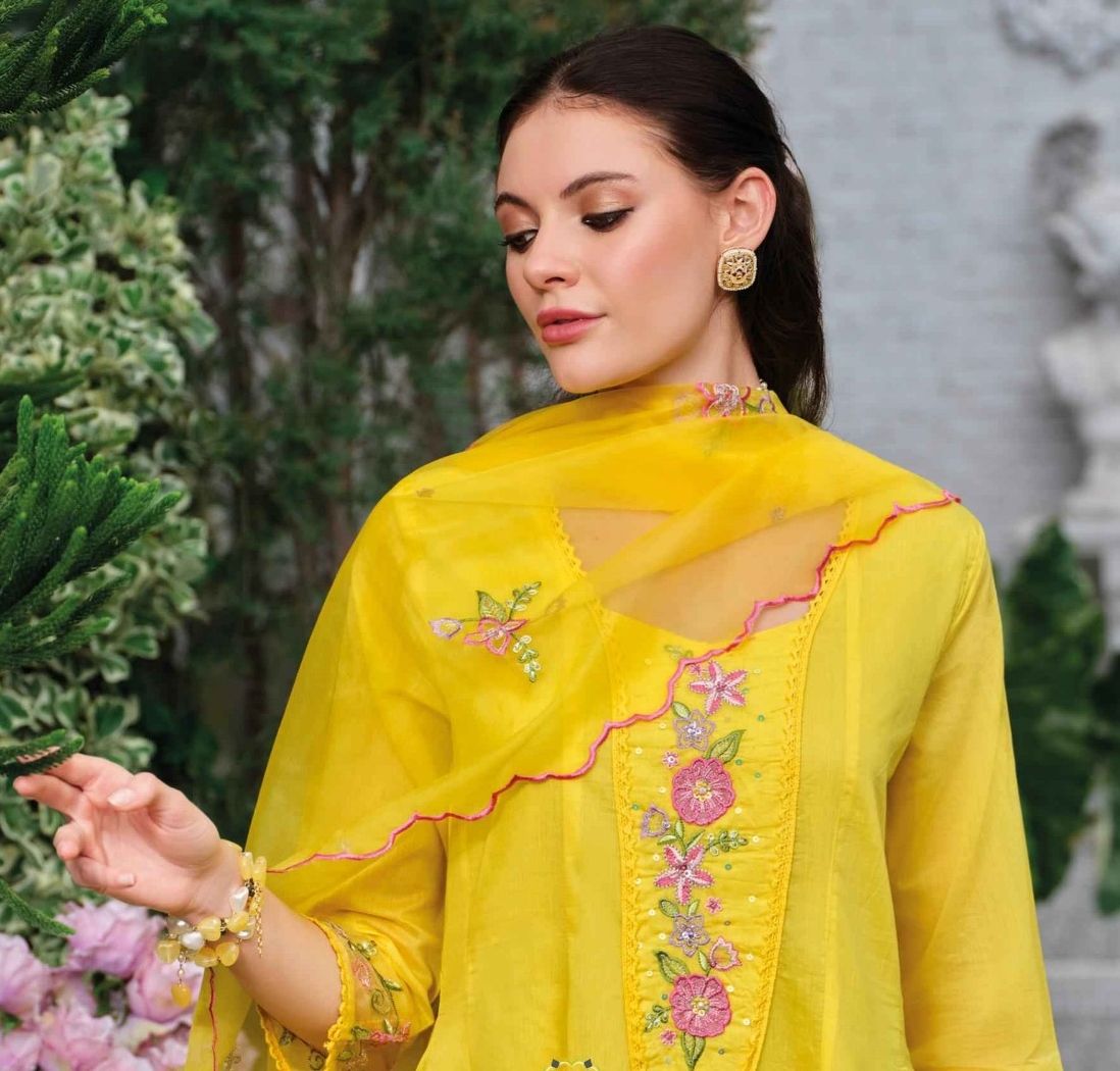 Fashion Satrangi Chanderi Readymade Suit - 4580 ,/ HC001986 view 4