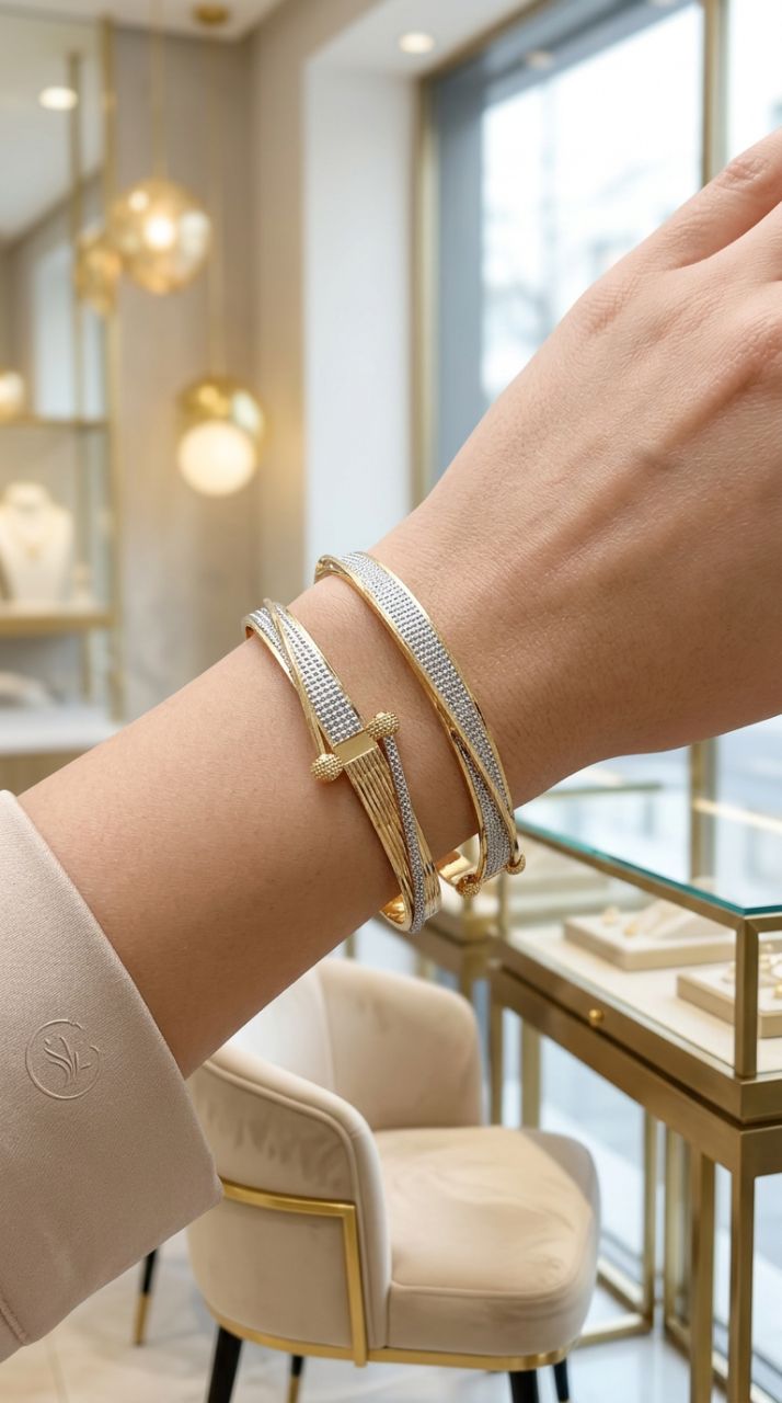 Gold Plated Ladies Bangles view 2