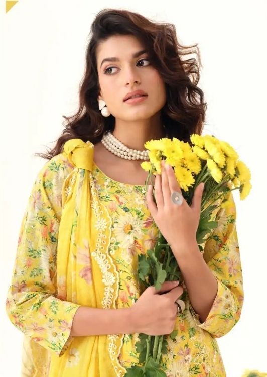 HERMITAGE  COTTON DRESS MATERIAL UNSTITCHED SUIT - BA 102 / HC002469 view 2