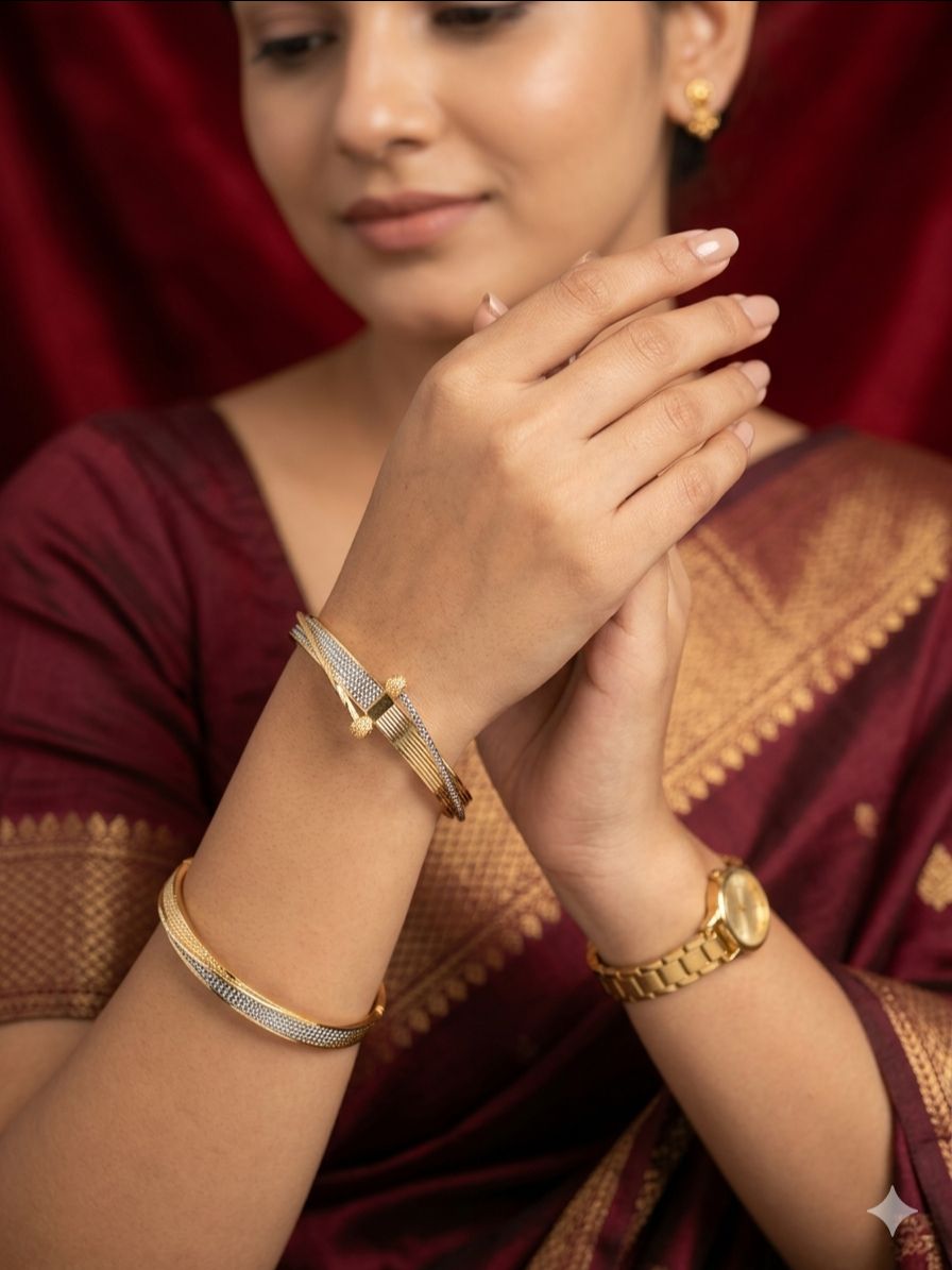 Gold Plated Ladies Bangles view 4