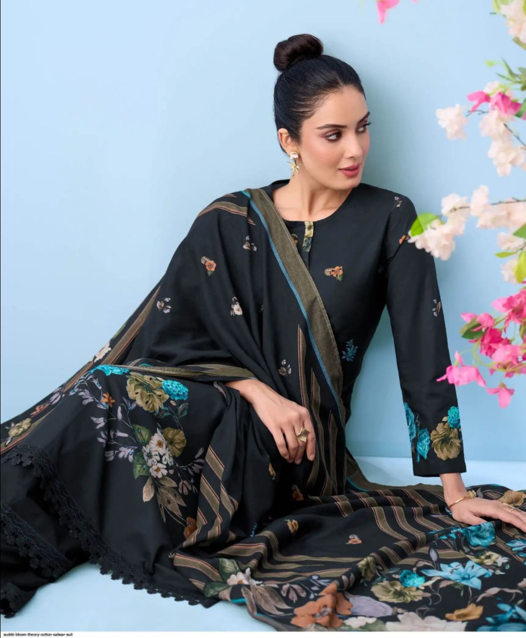 BLOOM THEORY COTTON SALWAR UNSTITI SUIT - 335 / HC002474 view 2