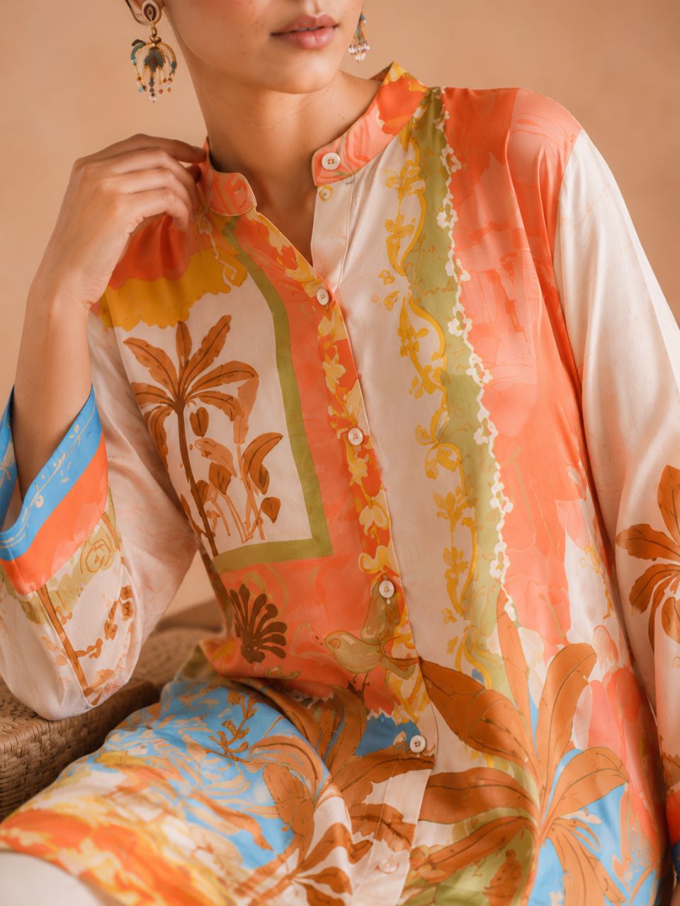 Oasis print muslin Co ord set view 4