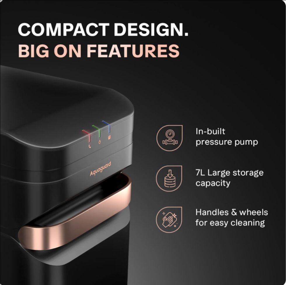 Aquaguard Designo UTC RO+UV 2X Water Purifier | 2 Year Filter Life | With Mega Sediment Filter view 9