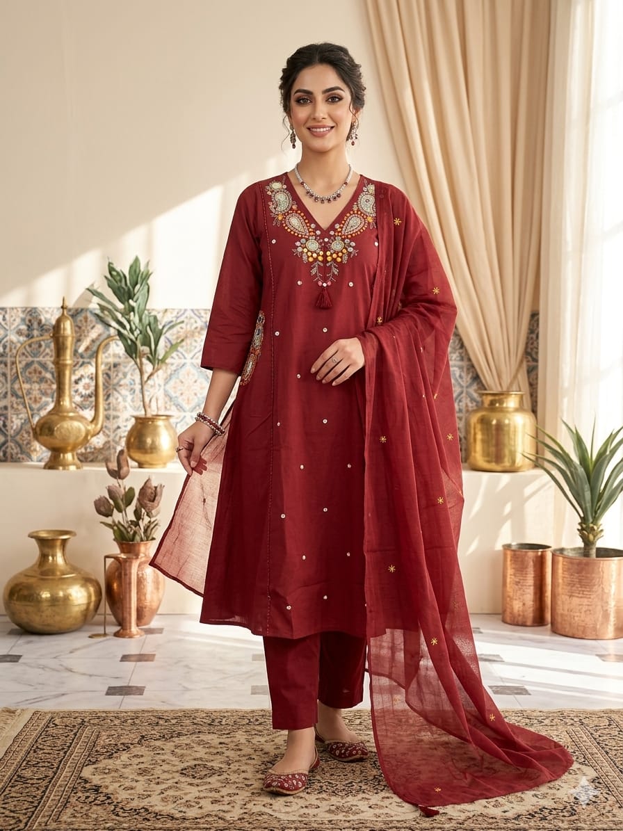 Navy Noor Suit Set view 7