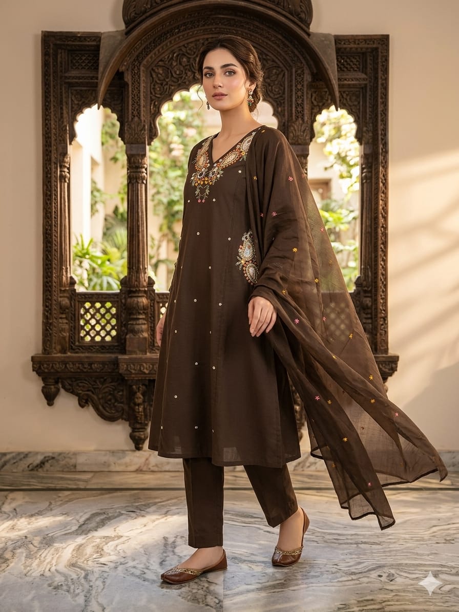 Navy Noor Suit Set view 6