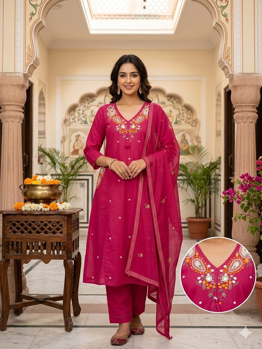 Navy Noor Suit Set view 3