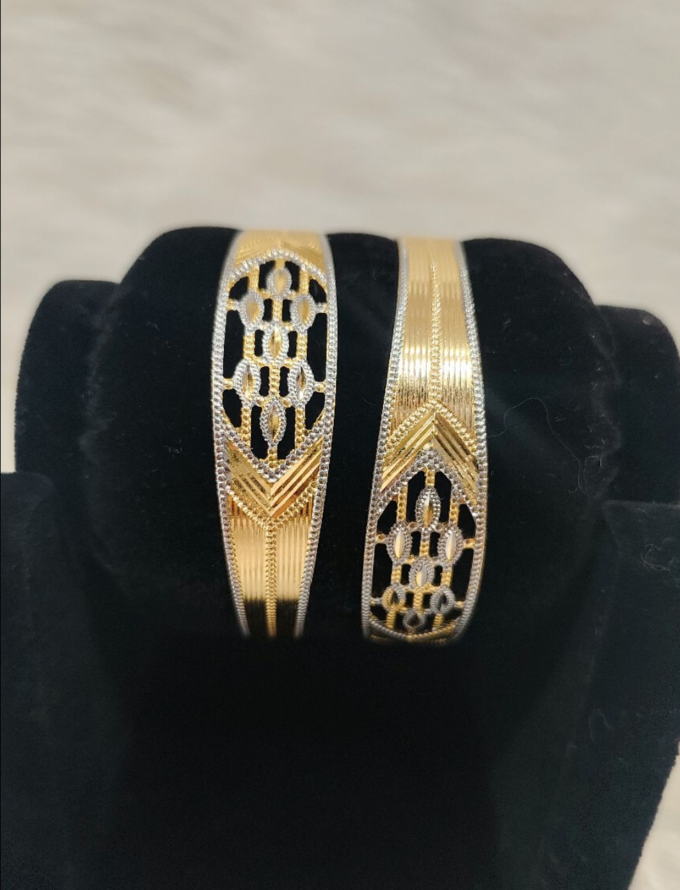 Gold Plated Bangles Cng Broad Design view 2
