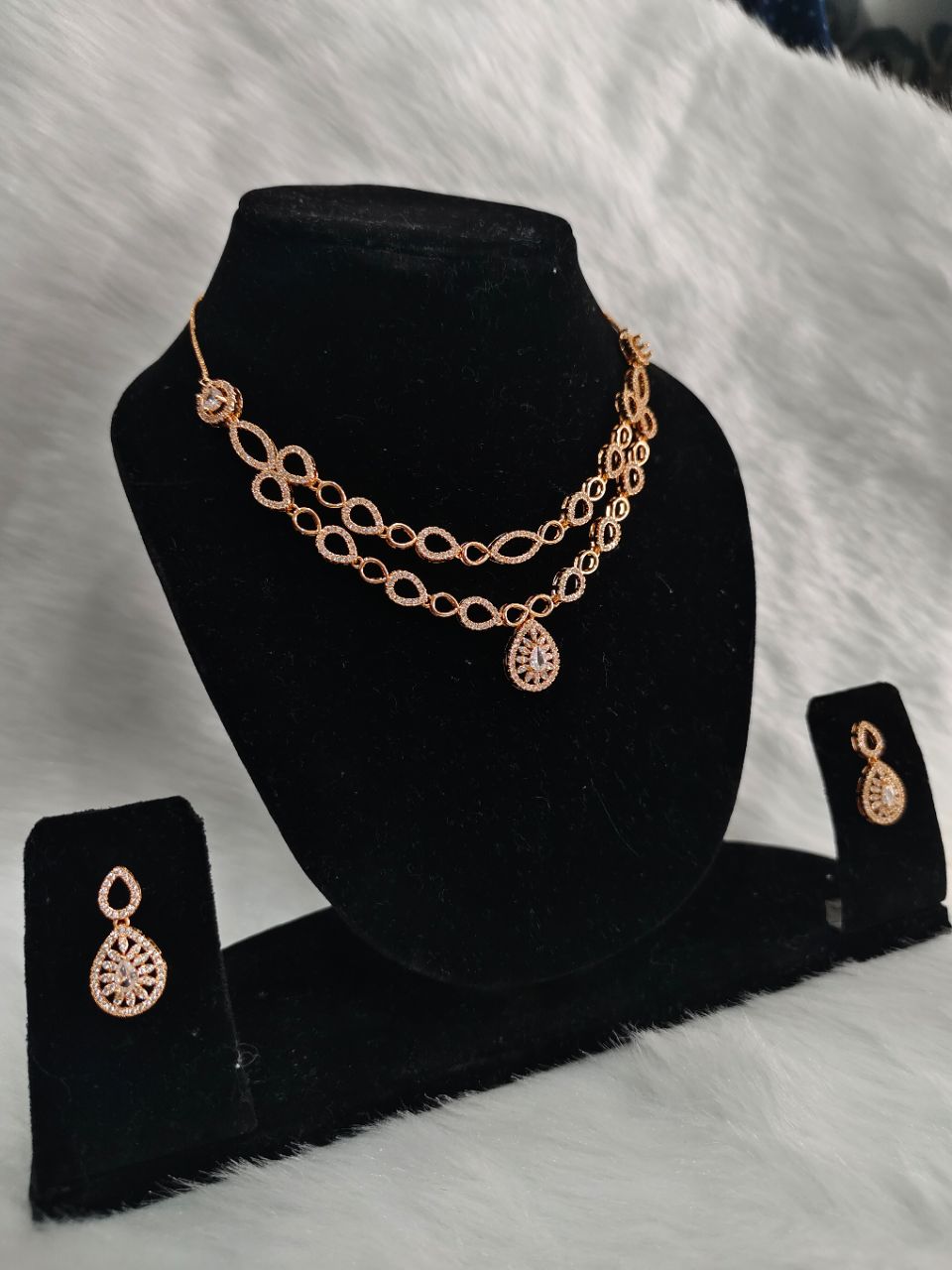 ROSE Gold Plated Necklace Set view 2