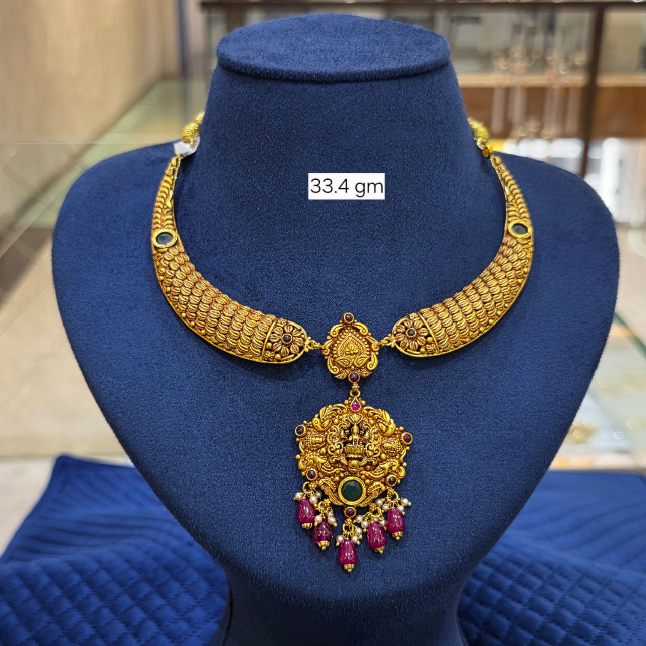 92.5 Silver - Temple Kanthi Necklaces