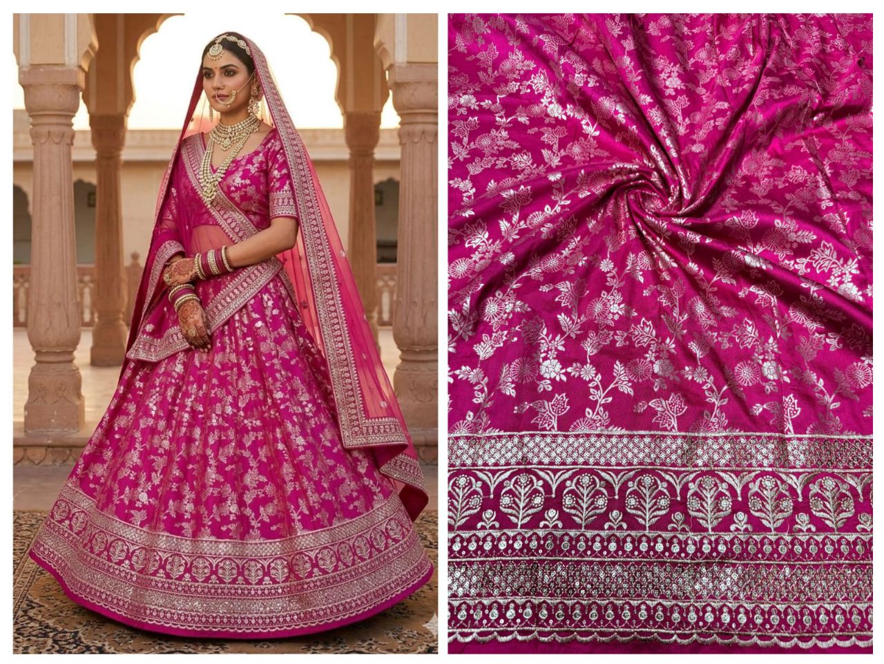 Pure Dola Silk  Fabric Available In All Colours