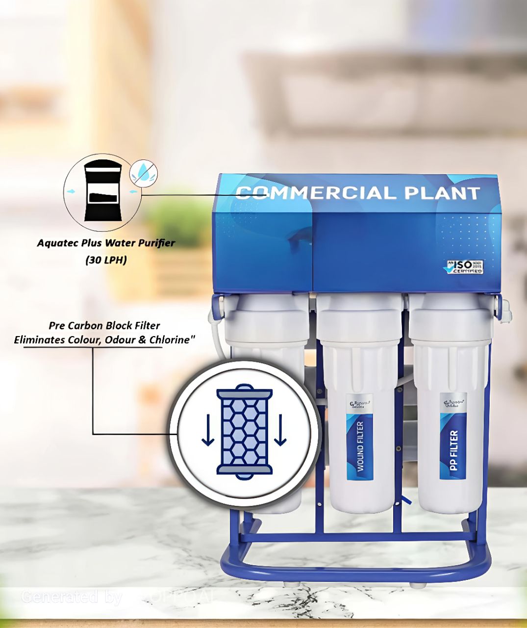 30LPH RO With Mega Sediment Filter Copper+ Alkaline view 4