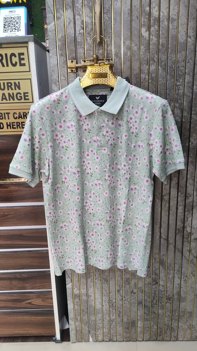 Floral Pattern Polo T-Shirt view 2