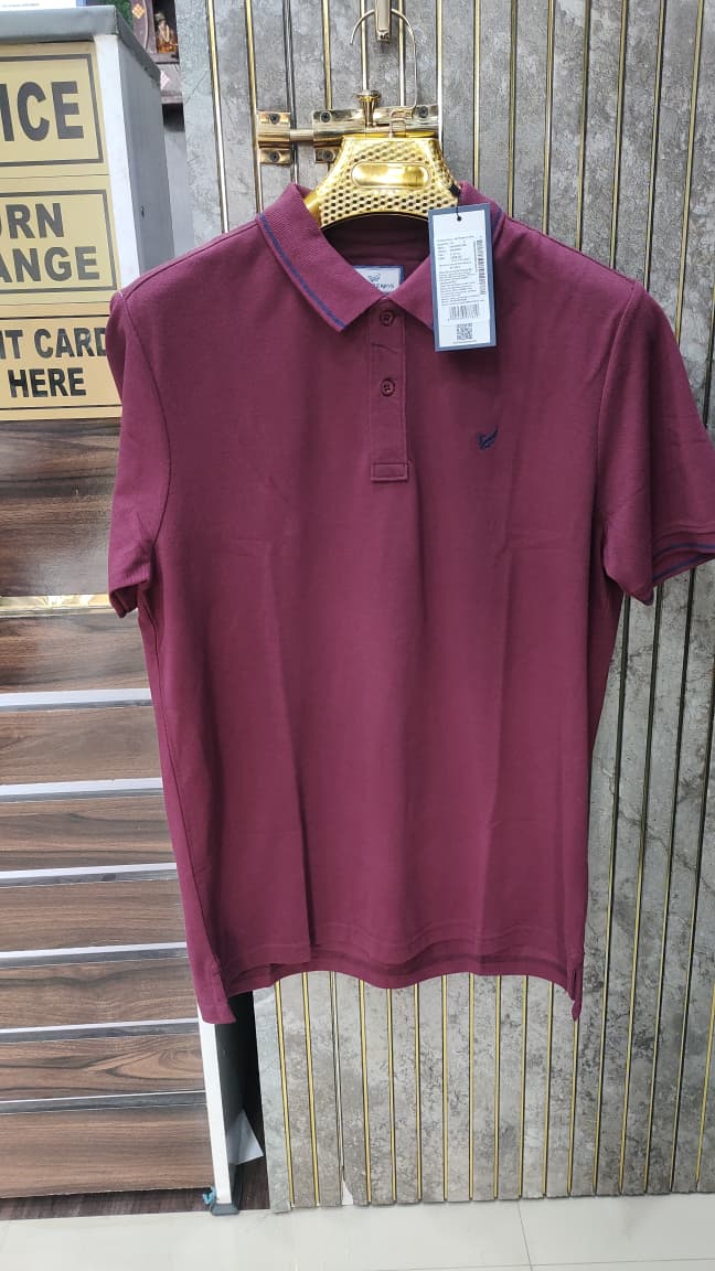 Maroon Polo T-Shirt view 2