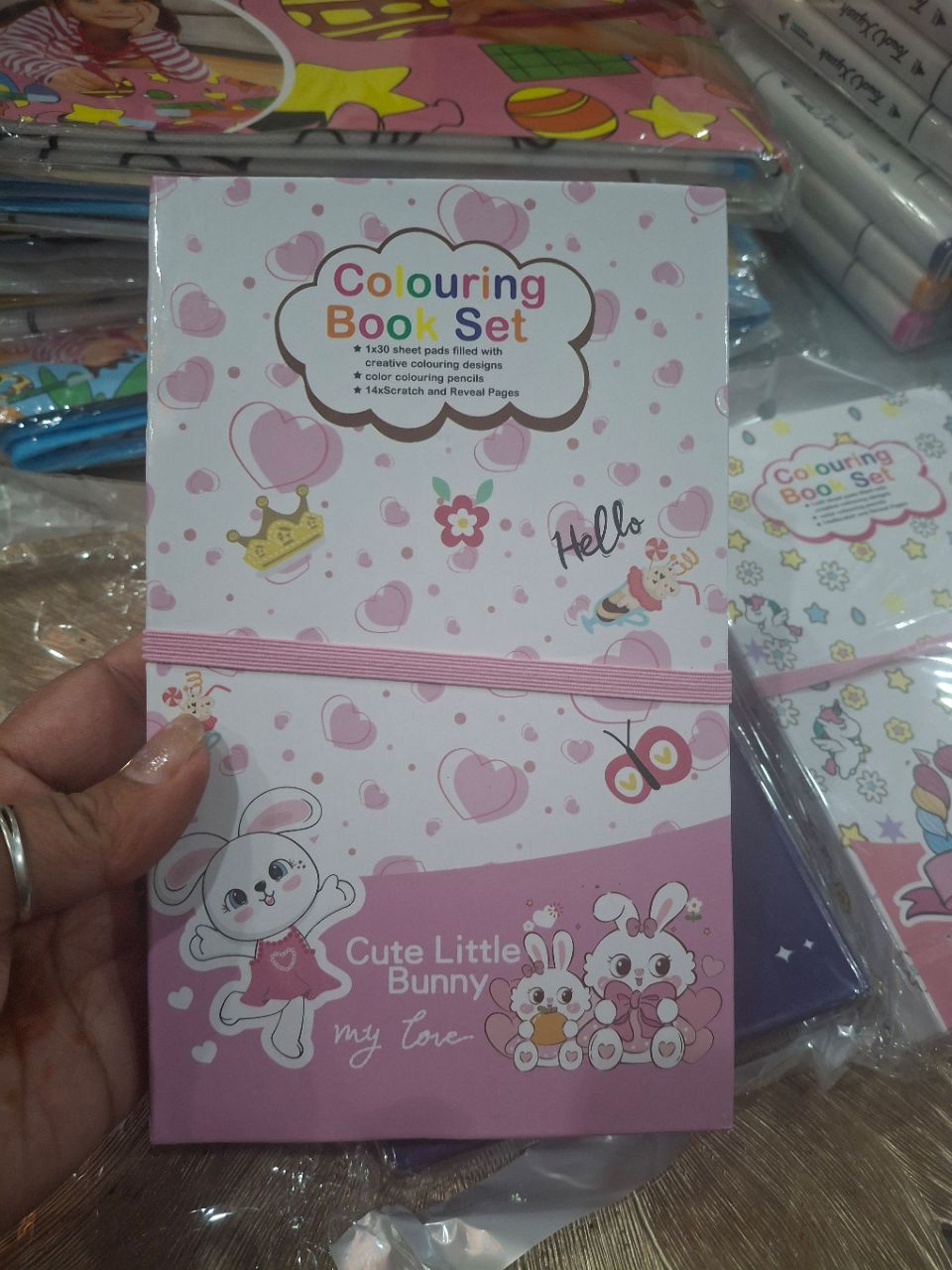 Cute Little Bunny Colouring Book Set view 2