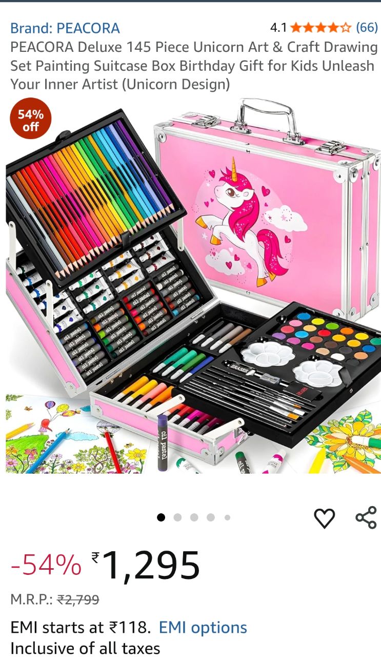 PEACORA Unicorn Art & Craft Set view 2
