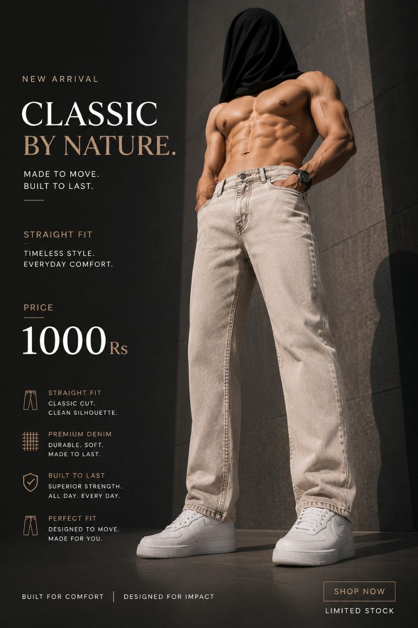 Classic Straight Fit Jeans view 2