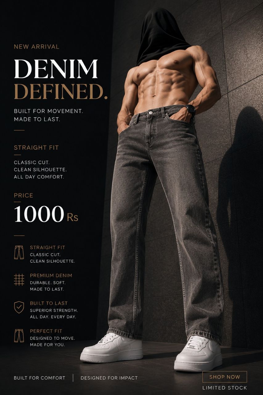 Denim Defined Straight Fit Jeans view 2