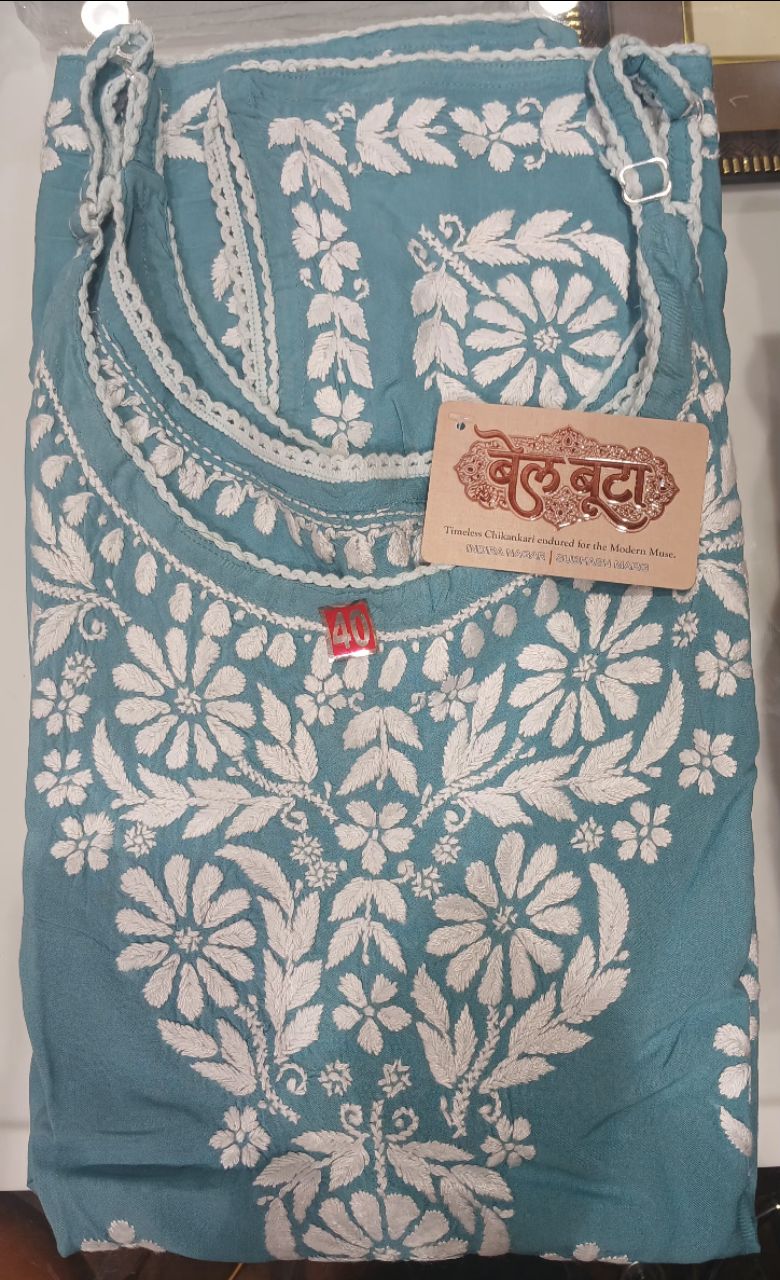 Noodle Strap Chikankari Top by Bel Boota view 3