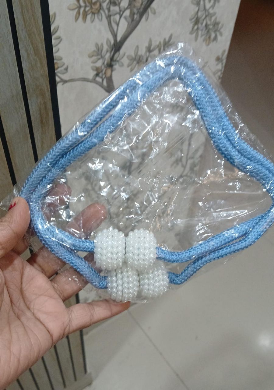 Blue Cotton Handcrafted Key Holder