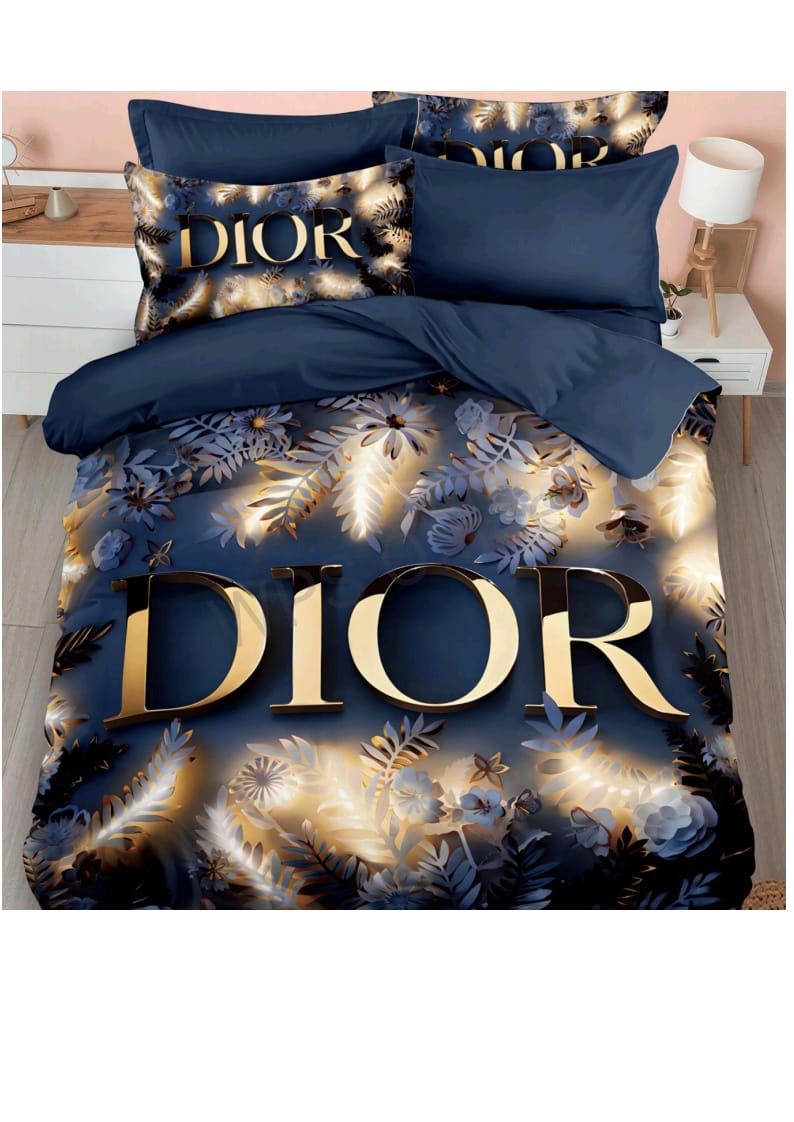 Dior Floral Bed Sheet Set