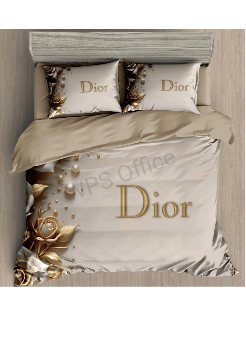 Dior Floral Bedsheet Set