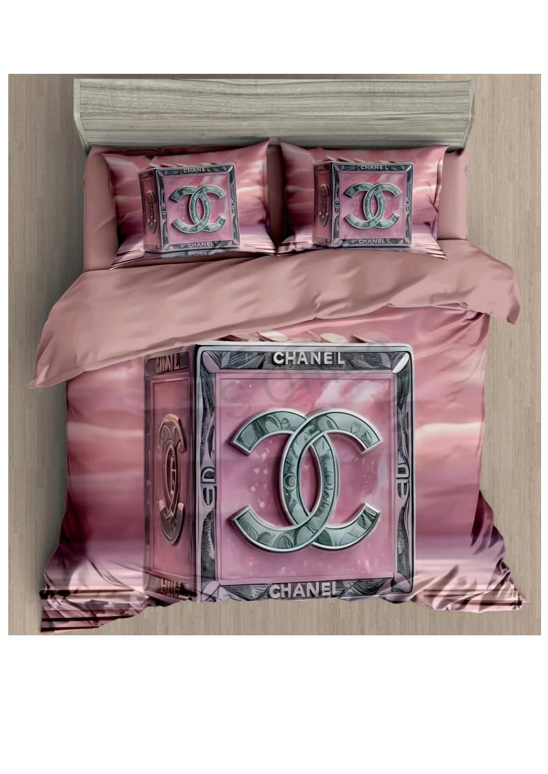 Chanel Inspired Pink Bedsheet Set