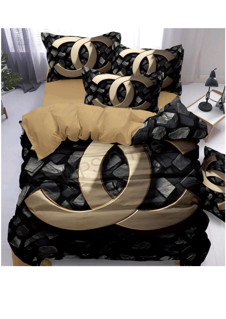 Luxury Black and Gold Bedsheet Set