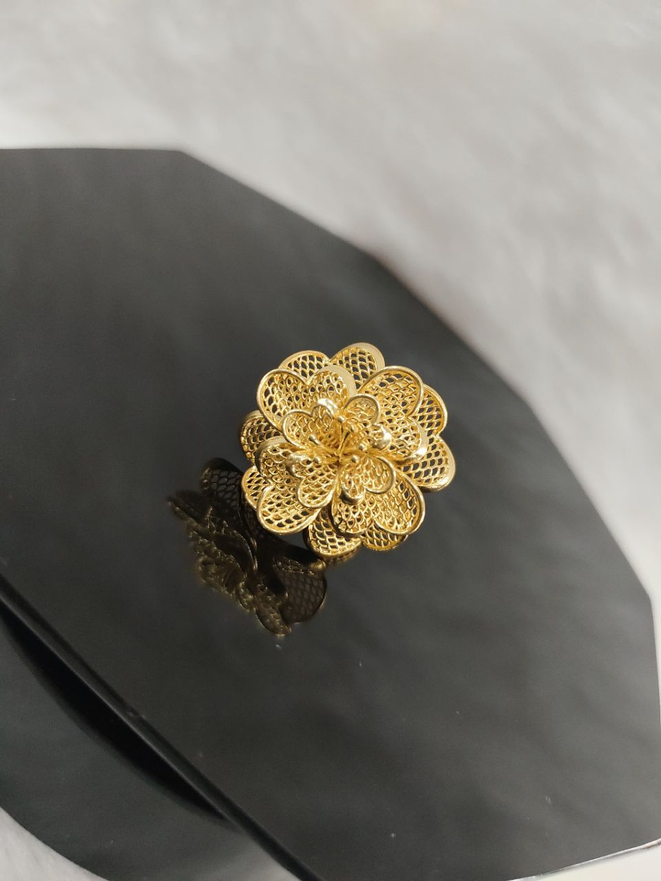 Floral Gold Ring view 3