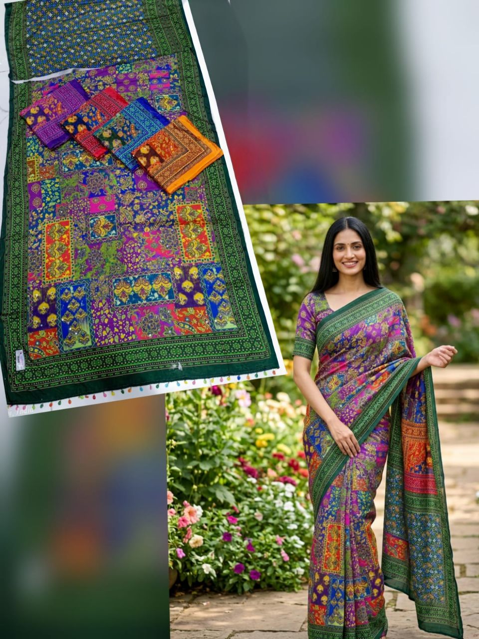 Multicolor Saree