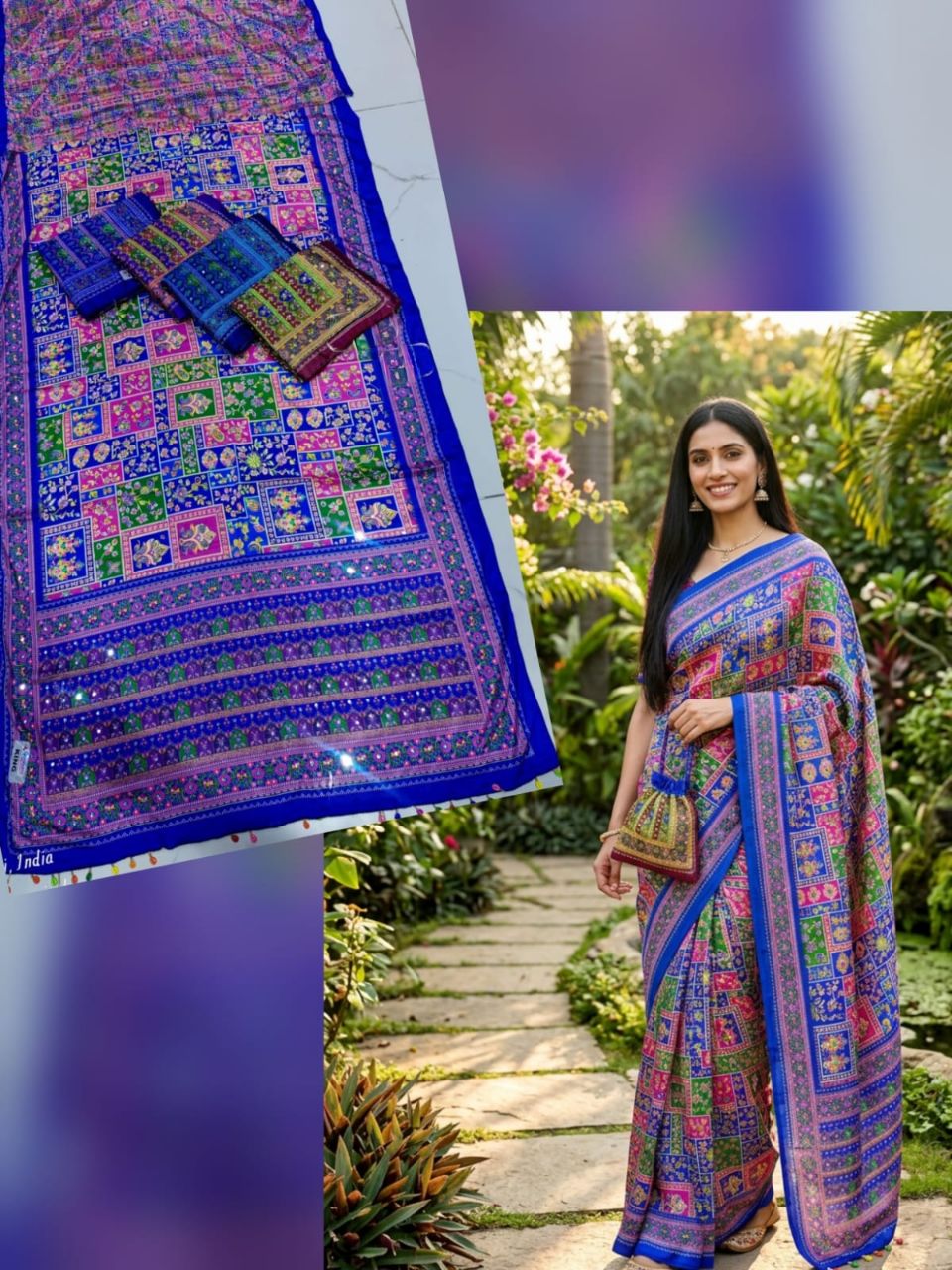 Vibrant Multicolor Saree
