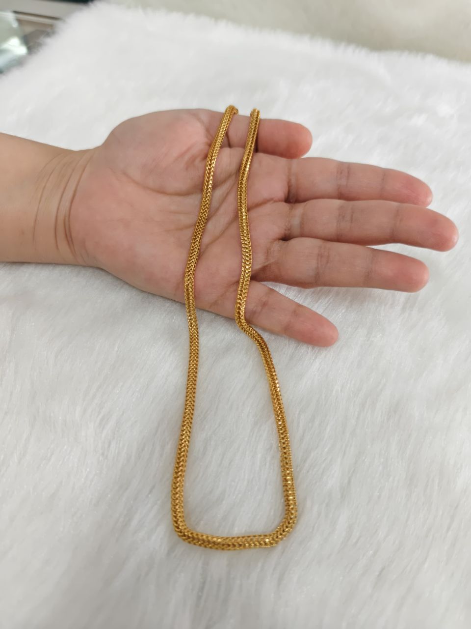 Gold Plated Necklace Box Chain view 3