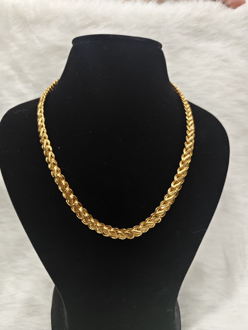 Gold Plated Kadi With Lotus Chain view 2
