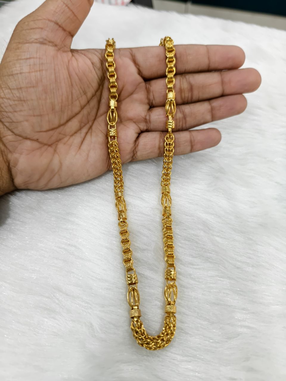 Designer Indo-Italin Chain And Fancy Hollow Chain view 3
