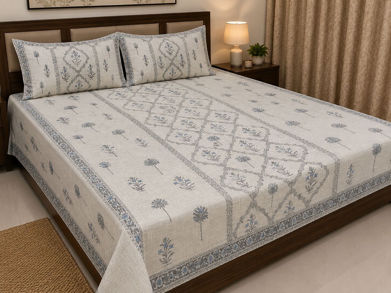 Premium Handcrafted Cotton Bedcover view 2