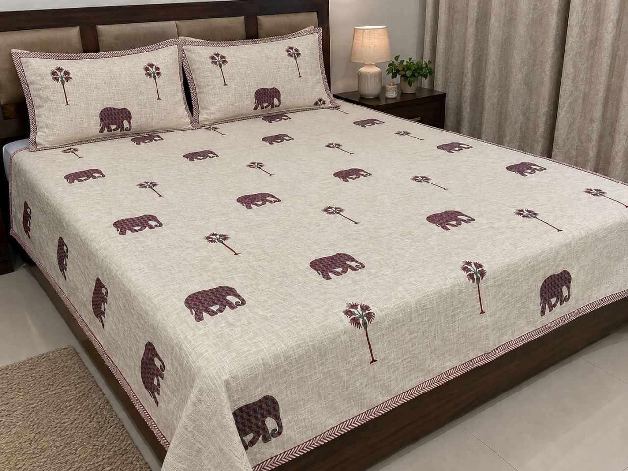 Premium Handcrafted Cotton Bedcover view 6