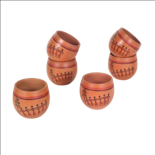 Terracotta Handcrafted Tea Cups view 2