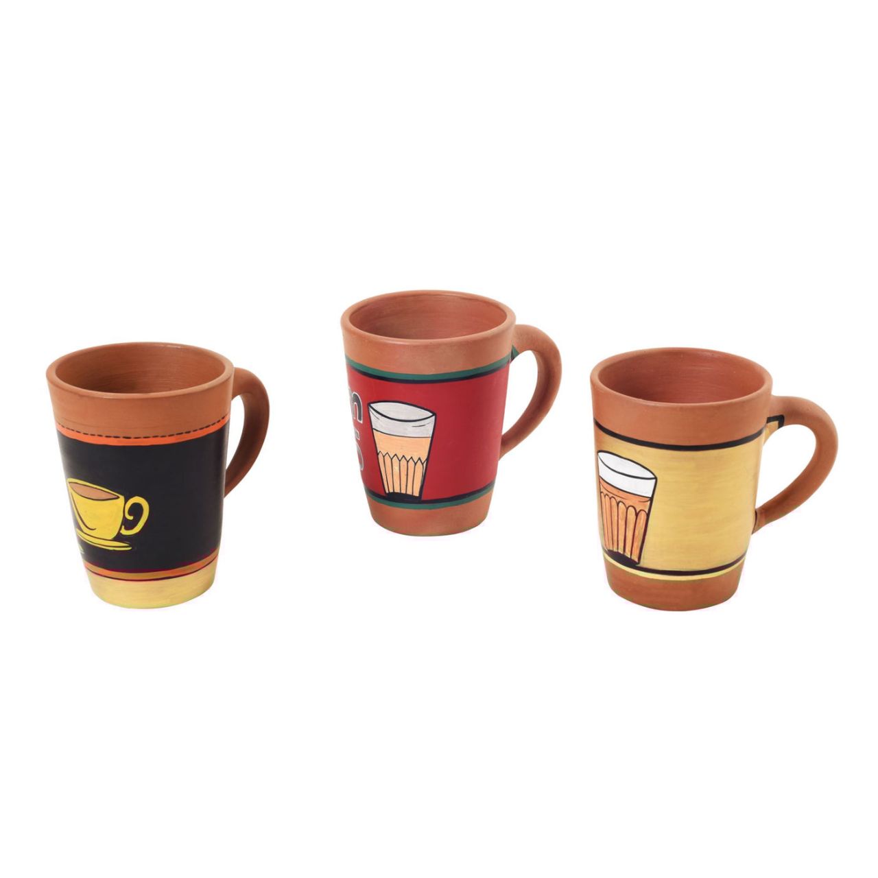 Terracotta Handcrafted Mugs Set view 2