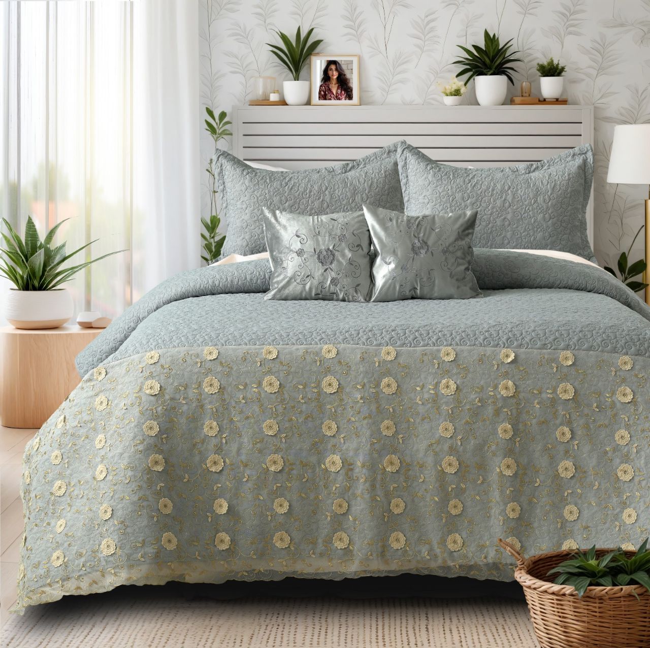 5 PCS PREMIUM BEDCOVER SET view 2