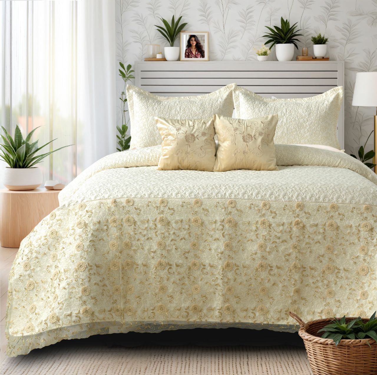 5 PCS PREMIUM BEDCOVER SET view 3