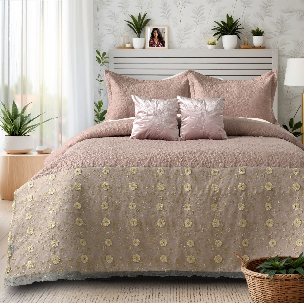 5 PCS PREMIUM BEDCOVER SET