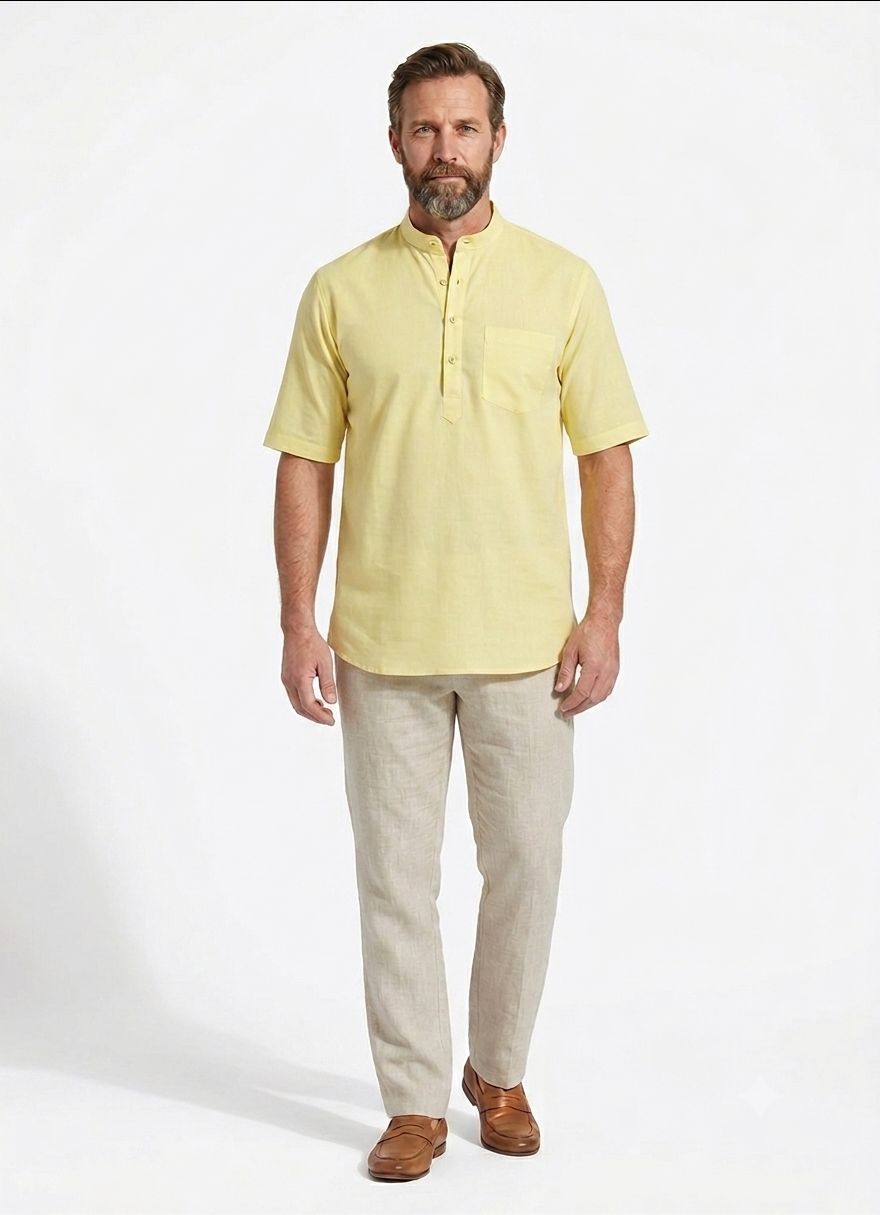 Men Half Sleeves Kurta view 6